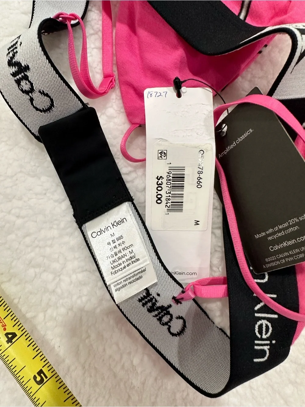 Calvin Klein Pink Triangle Bralette